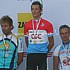 Le podium des championnats nationaux 2008 sur route: Beno�t Joachim, Frank Schleck, Christian Poos
